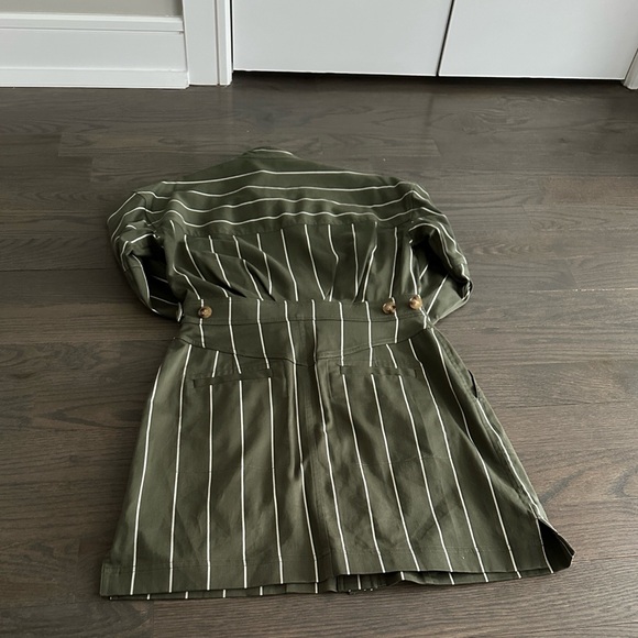 Derek Lam 10 Crosby Olive Striped Dress - Picture 3 of 3